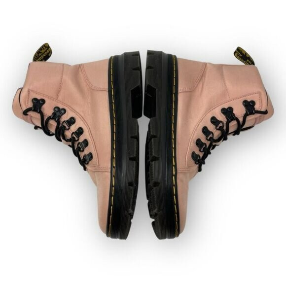 Dr. Martens Doc Combs Nylon Combat Boots Peach Pink Women’s Size US 7 - Picture 8 of 11